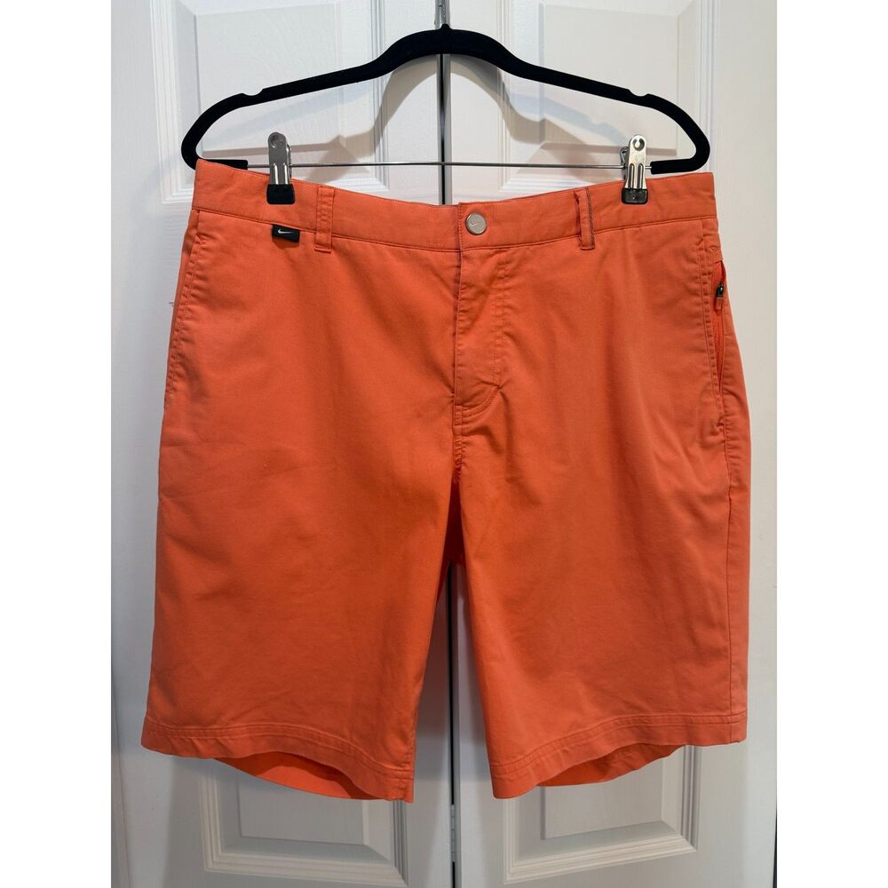 Nike Golf Dri Fit Tour Performance Men's Orange Shorts Size 34